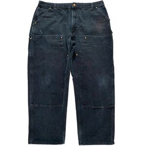 Vintage Made in USA Carhartt B01BLK Original Fit Double Knee Pants 39x28